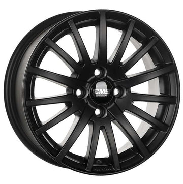CMS-465-02 6.5x15"- 4x100 ET35 67.2 Complete Matt black Jant (4 Adet)